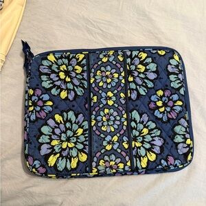 Vera Bradley Quilted 15” laptop Sleeve in Navy